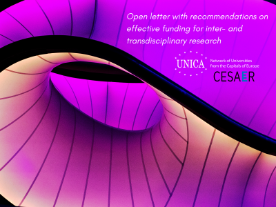 UNICA & CESAER Open letter with recommendations on effective funding for inter- and transdisciplinary research