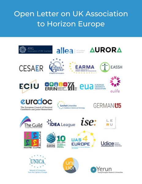 Open Letter on UK Association to Horizon Europe