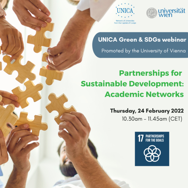 UNICA Green & SDGs Webinar “Partnerships for Sustainable Development: Academic Networks”