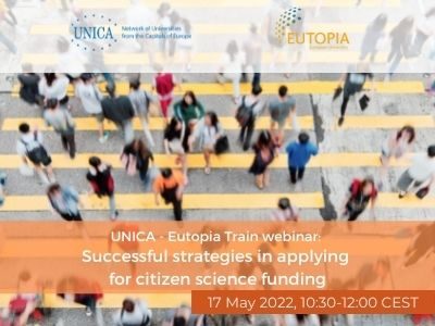 UNICA – EUTOPIA Train webinar: Successful strategies in applying for citizen science funding