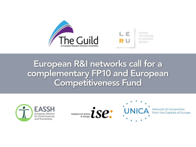 Calling for a complementary approach to FP10 and the European Competitiveness Fund – joint statement by The Guild, LERU, UNICA, EASSH, and ISE