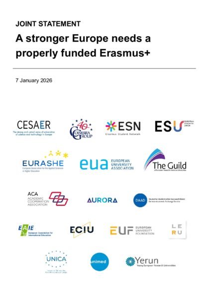 Joint statement | A stronger Europe needs a properly funded Erasmus+